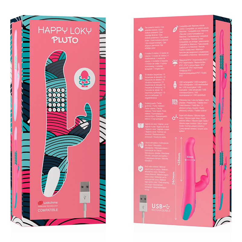 HAPPY LOKY - VIBRADOR E ROTADOR COELHO PLUTÃO + CONTROLE REMOTO WATCHME - Image 6
