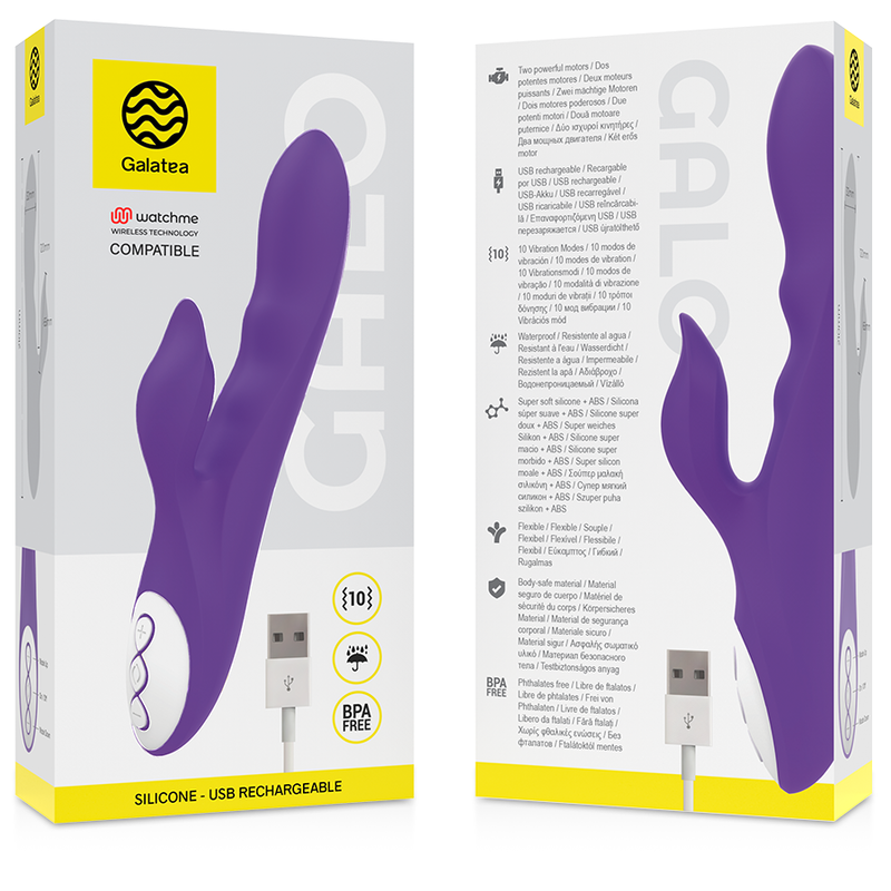 GALATEA - VIBRADOR GALO ROXO + CONTROLE REMOTO WATCHME - Image 2