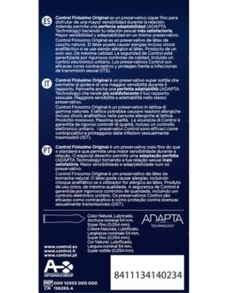 CONTROL – PRESERVATIVOS FINISSIMO 12 UNIDADES