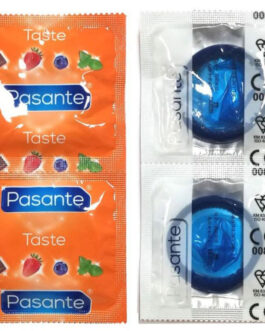 PASANTE – CAMISINHAS SABOR MIRTILO, PACOTE COM 144 UNIDADES