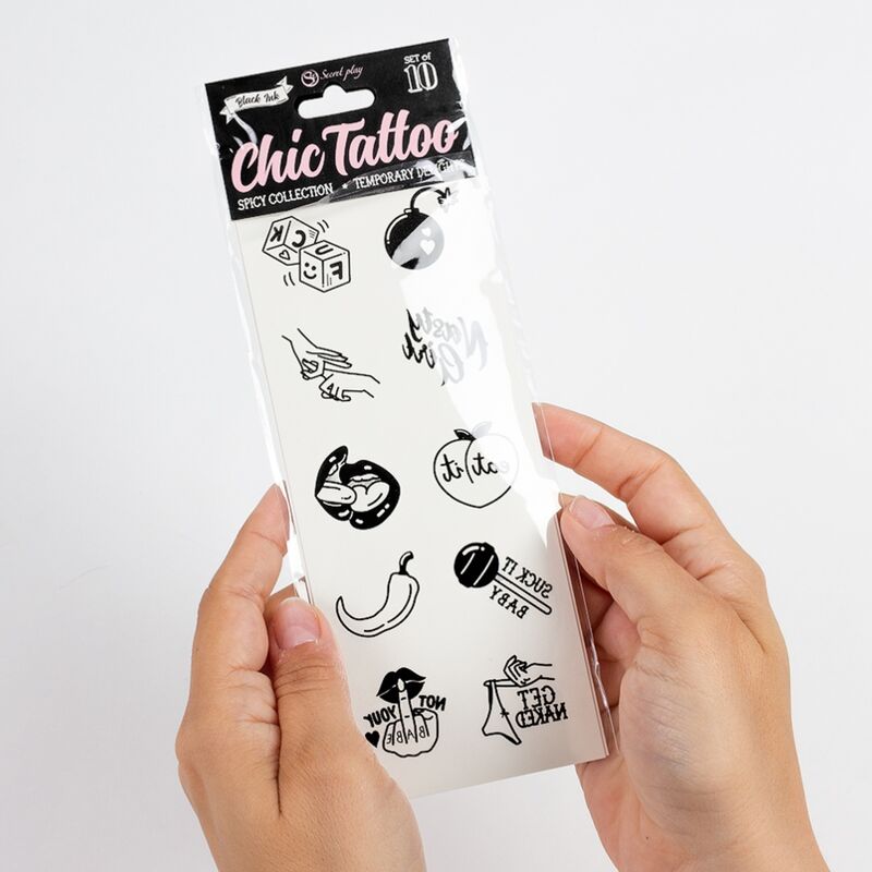 SECRET PLAY - CONJUNTO DE 10 TATUAGENS TEMPORÁRIAS DA COLEÇÃO PICANTE - Image 4
