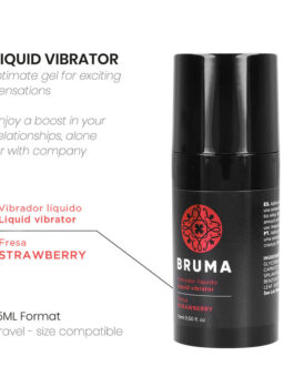 BRUMA – VIBRADOR LÍQUIDO ULTRA DESLIZANTE MORANGO 15 ML