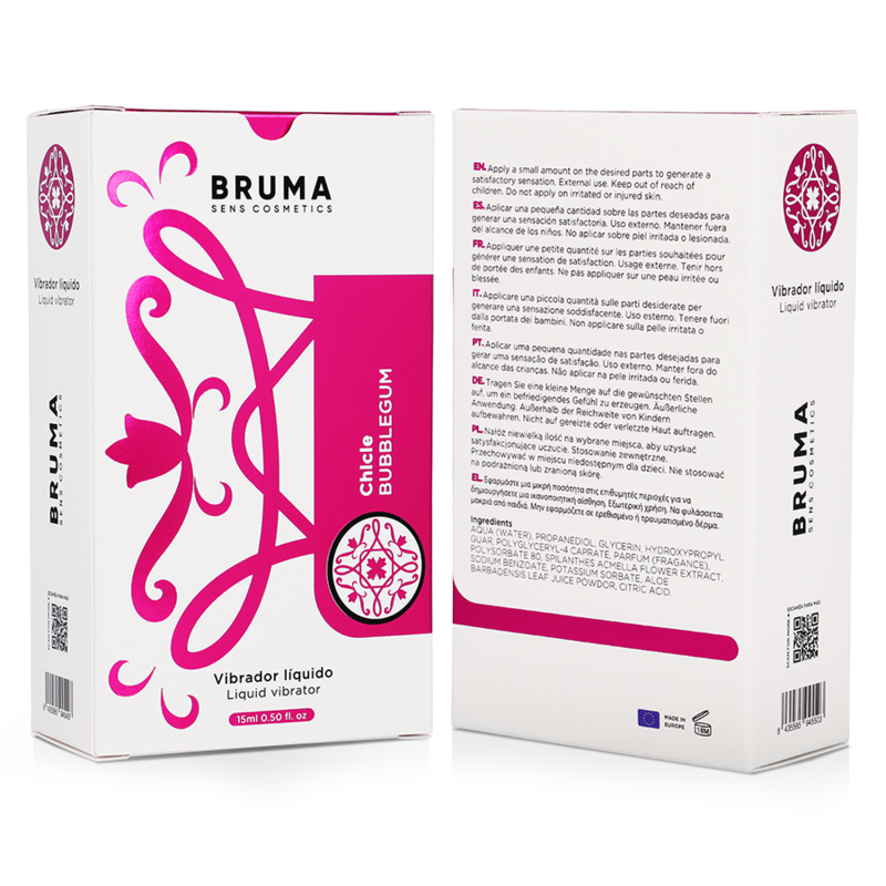 BRUMA - VIBRADOR LÍQUIDO ULTRA DESLIZANTE CHICLETE 15 ML - Image 7