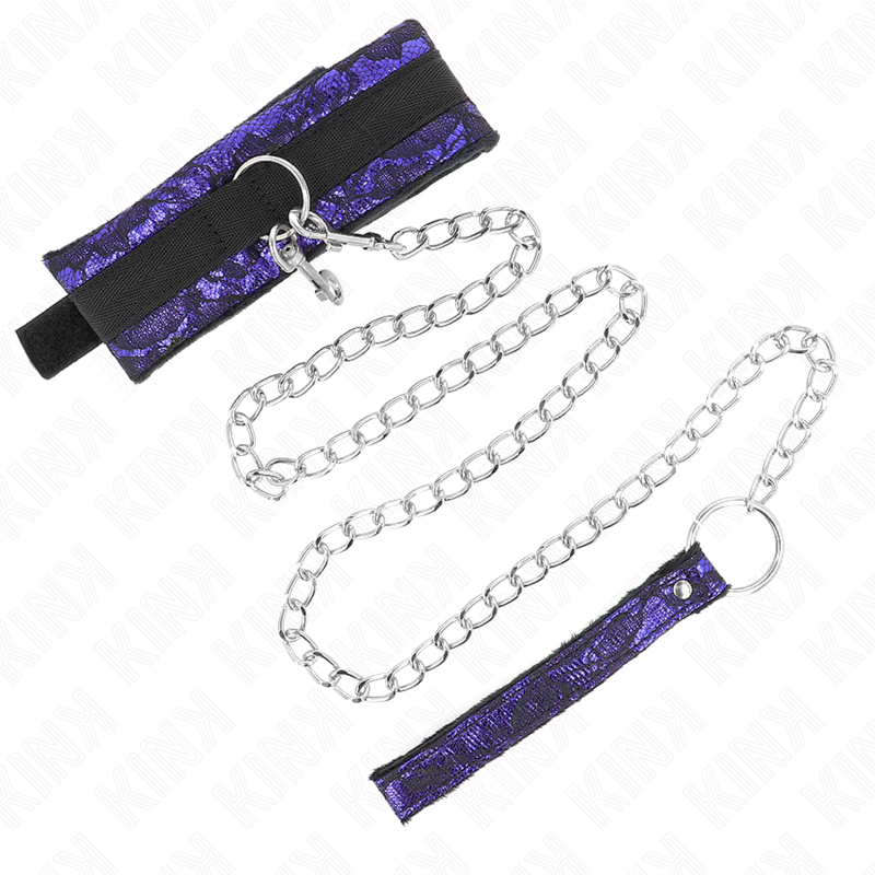 KINK - COLAR CURTO DE VELUDO COM RENDA E CINTO 105 CM COM ACABAMENTO EM NYLON 44 X 5,5 CM - Image 2