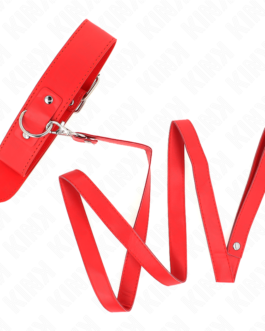 KINK – COLAR COM CINTO 116 CM ROJO ALÇA AJUSTÁVEL 32-50 CM X 8 CM
