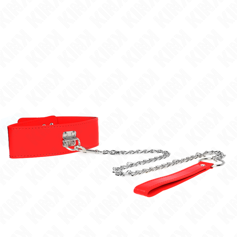 KINK - COLAR COM CINTO 65 CM COM ALÇA LARGA VERMELHA AJUSTÁVEL DE 33,5 A 41 CM X 5 CM - Image 3