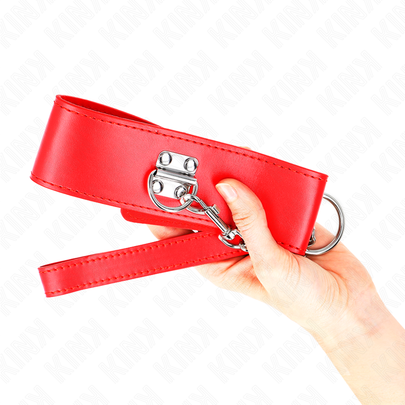 KINK - COLAR COM CINTO 65 CM COM ALÇA LARGA VERMELHA AJUSTÁVEL DE 33,5 A 41 CM X 5 CM - Image 4