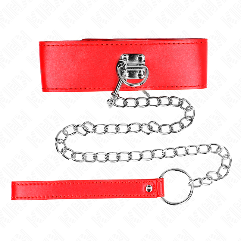 KINK - COLAR COM CINTO 65 CM COM ALÇA LARGA VERMELHA AJUSTÁVEL DE 33,5 A 41 CM X 5 CM - Image 2