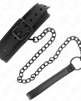 KINK – COLEIRA DE NEOPRENE PARA BONDAGE MODELO 1 COM CINTO 78 CM AJUSTÁVEL 37,5 X 49,5 CM
