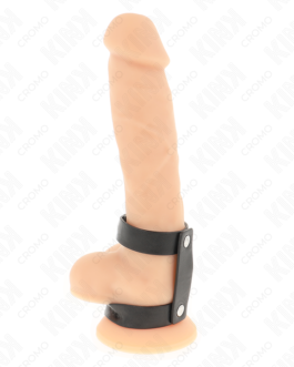 KINK – ANEL PENIANO DUPLO AJUSTÁVEL EM COURO