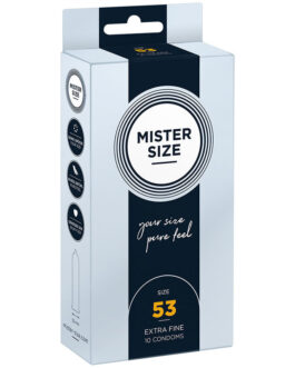 MISTER SIZE – CAMISINHA TAMANHO M 53 MM (10 UNIDADES)