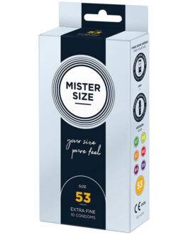 MISTER SIZE – CAMISINHA TAMANHO M 53 MM (10 UNIDADES)