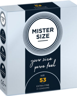 MISTER SIZE – CAMISINHA TAMANHO M 53 MM (3 UNIDADES)