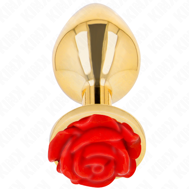 KINK - PLUG ANAL DOURADO ROSA VERMELHO TAMANHO G - Image 3