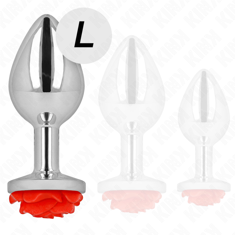 KINK - PLUG ANAL ROSA VERMELHA TAMANHO G - Image 3