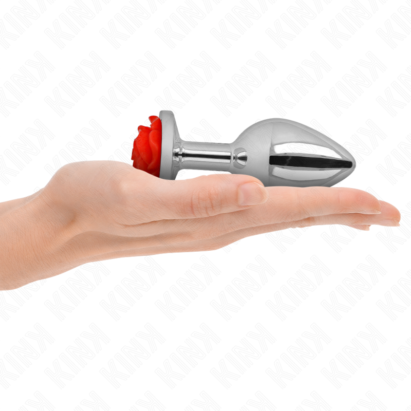 KINK - PLUG ANAL ROSA VERMELHA TAMANHO G