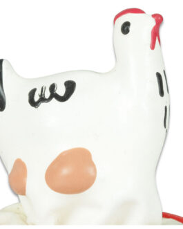 CONDOMERIE – CAMISINHAS DE BRINQUEDO PINTADAS À MÃO COM ESTAMPA DE GALINHA BRANCA
