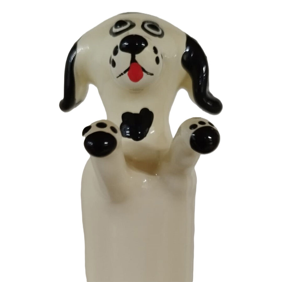 CONDOMERIE - CAMISINHAS DE DESTAQUE PINTADA À MÃO COM CACHORRO BRANCO FELIZ TAMANHO XL