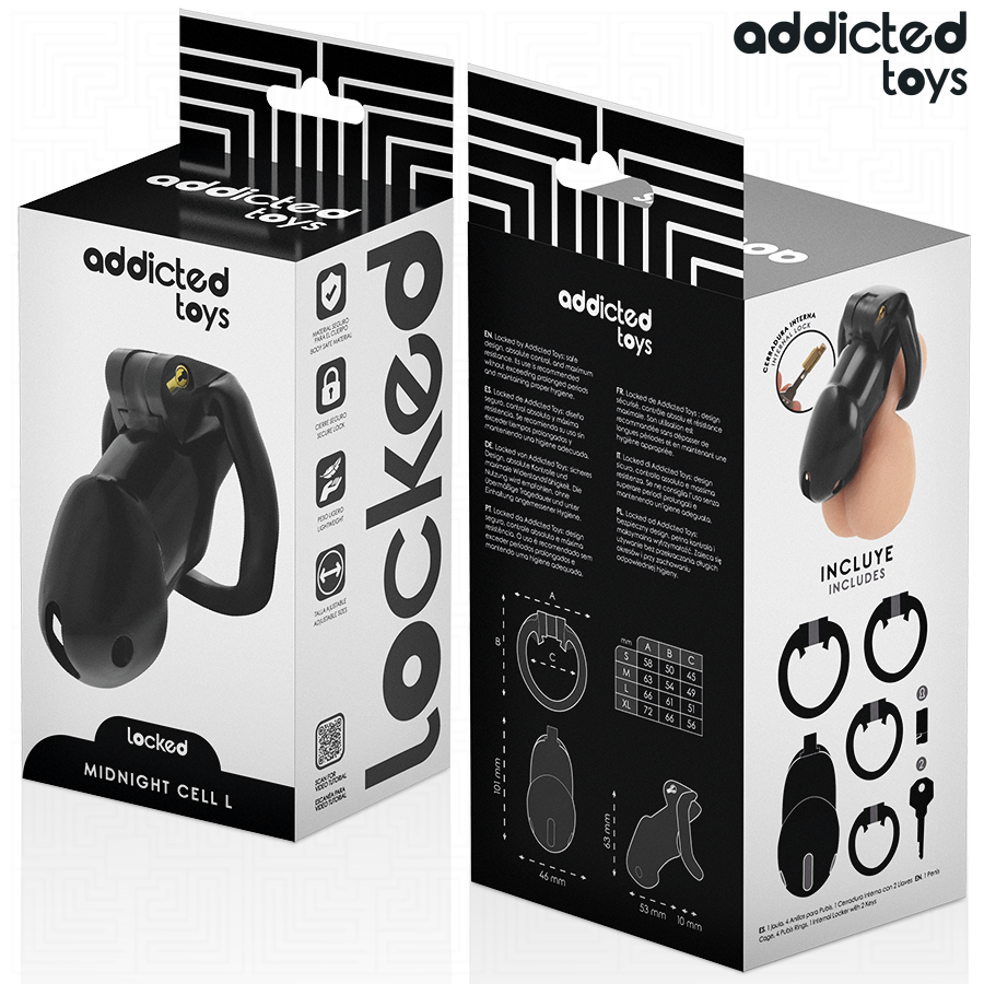 Brinquedos para viciados - Gaiola peniana Mindnight Cell, tamanho G - Image 6