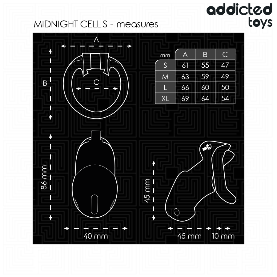 Brinquedos para viciados trancados - Gaiola peniana Mindnight Cell tamanho P - Image 5