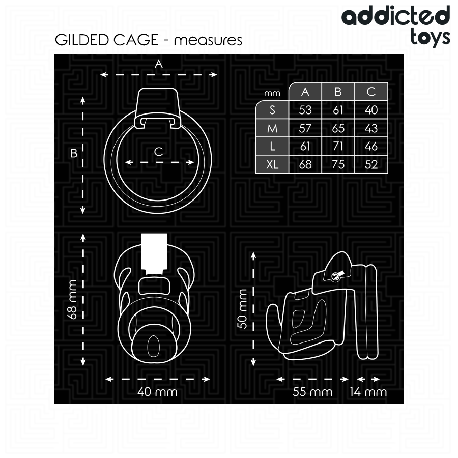 ADDICTED TOYS TRANCADO - GAIOLA DE SILICONE PARA PÊNIS GILDEN CAGE 8,5 CM - Image 5
