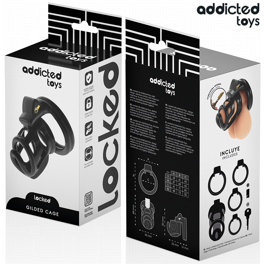 ADDICTED TOYS TRANCADO - GAIOLA DE SILICONE PARA PÊNIS GILDEN CAGE 8,5 CM - Image 6