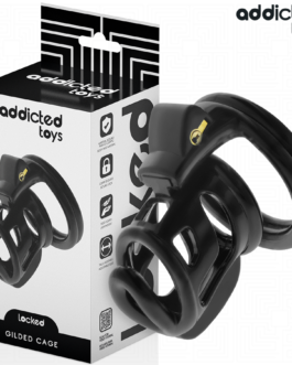 ADDICTED TOYS TRANCADO – GAIOLA DE SILICONE PARA PÊNIS GILDEN CAGE 8,5 CM