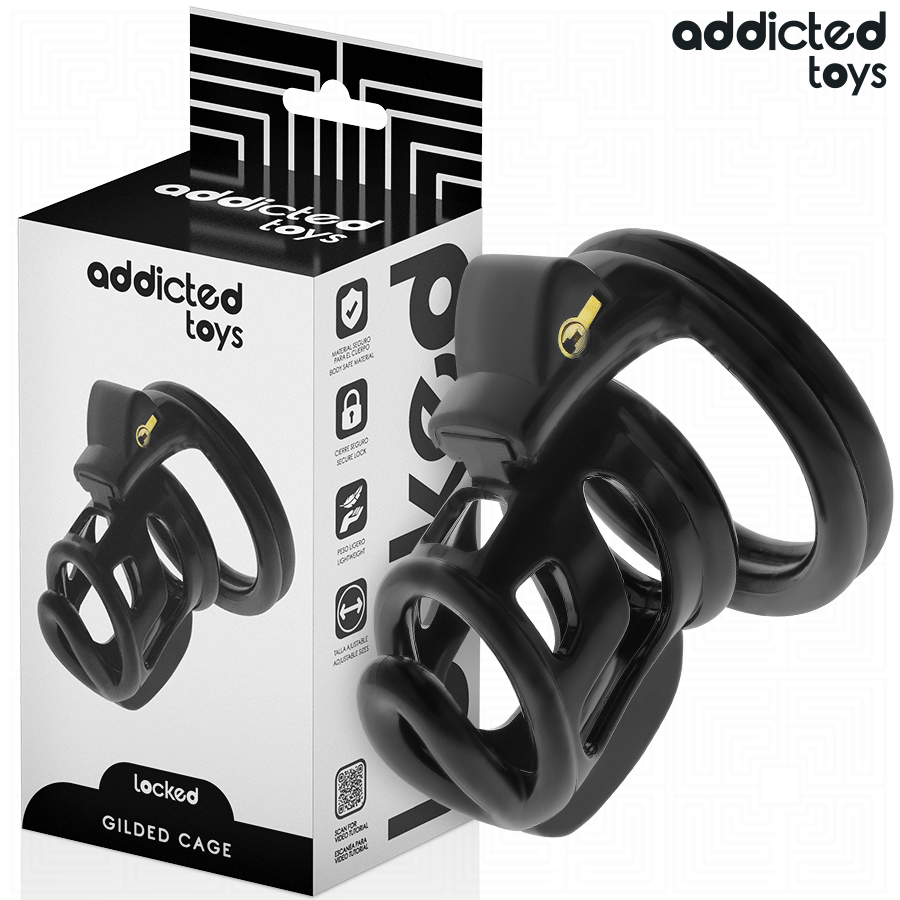 ADDICTED TOYS TRANCADO - GAIOLA DE SILICONE PARA PÊNIS GILDEN CAGE 8,5 CM