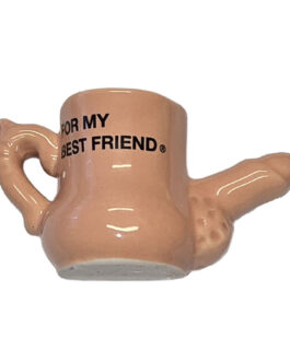 DIABLO PICANTE – ÍMÃ DE CANECA DE CERÂMICA COM PÊNIS EM RELEVO “PARA MEU MELHOR AMIGO”