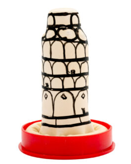 CONDOMERIE – CAMISINHAS DE BRINQUEDO PINTADAS À MÃO COM O TEMA DA TORRE DE PISA