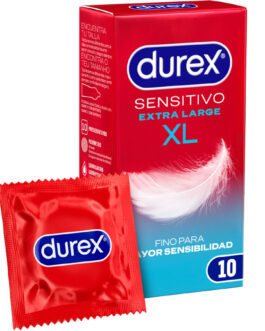 DUREX – CAMISINHAS SENSITIVE XL EXTRA GRANDES – 10 UNIDADES