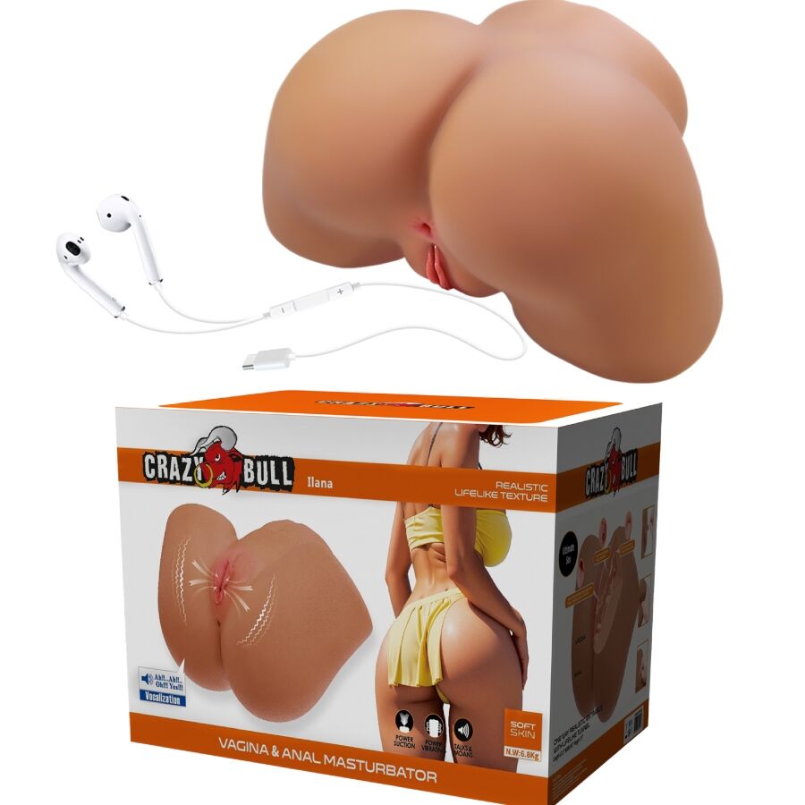CRAZY BULL - ILANA VIBRADOR E SUCTOR DE BUNDA FEMININA REALISTA COM SOM 6,8 KG - Image 2