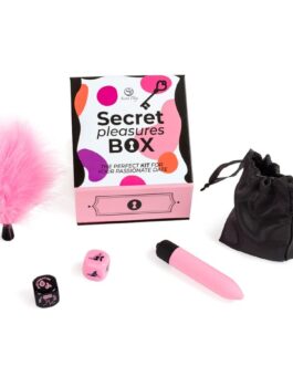 SECRET PLAY – CAIXA DE PRAZERES PARA CASAIS: DADOS + VIBRATÓRIO BALA + CANETA DE PENA