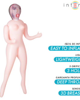 Bonecas Intensas – Boneca Inflável Monique com Três Orifícios