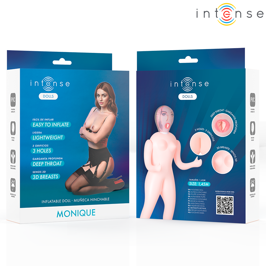 Bonecas Intensas - Boneca Inflável Monique com Três Orifícios - Image 4