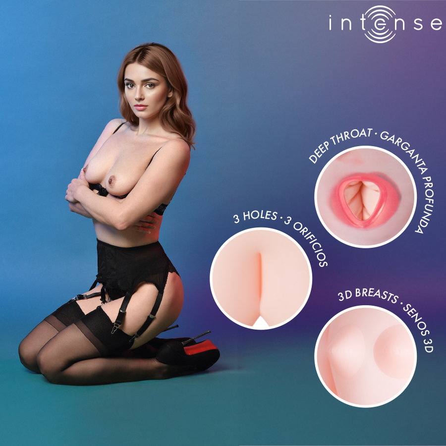 Bonecas Intensas - Boneca Inflável Monique com Três Orifícios - Image 3