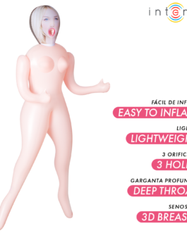 Bonecas Intensas – Ingrid Boneca Inflável com Três Orifícios