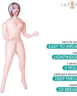 Bonecas Intensas – Nicole, boneca inflável com três orifícios