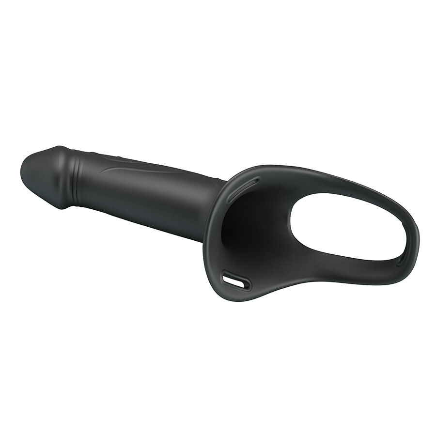PRETTY LOVE - LANDON BLACK VIBRATING STRAP-ON - Image 6