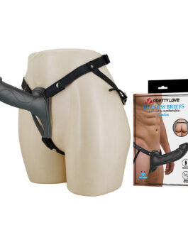 PRETTY LOVE – LANDON BLACK VIBRATING STRAP-ON