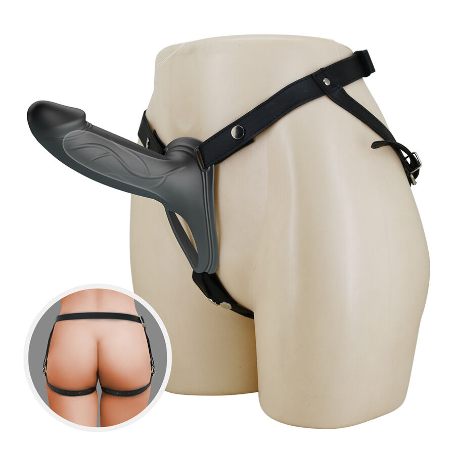 PRETTY LOVE - LANDON BLACK VIBRATING STRAP-ON - Image 8