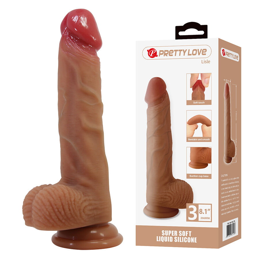 PRETTY LOVE - LISLE DILDO REALISTA COM VENTOSA 20,6 CM -Ø- 4,2 CM - Image 2