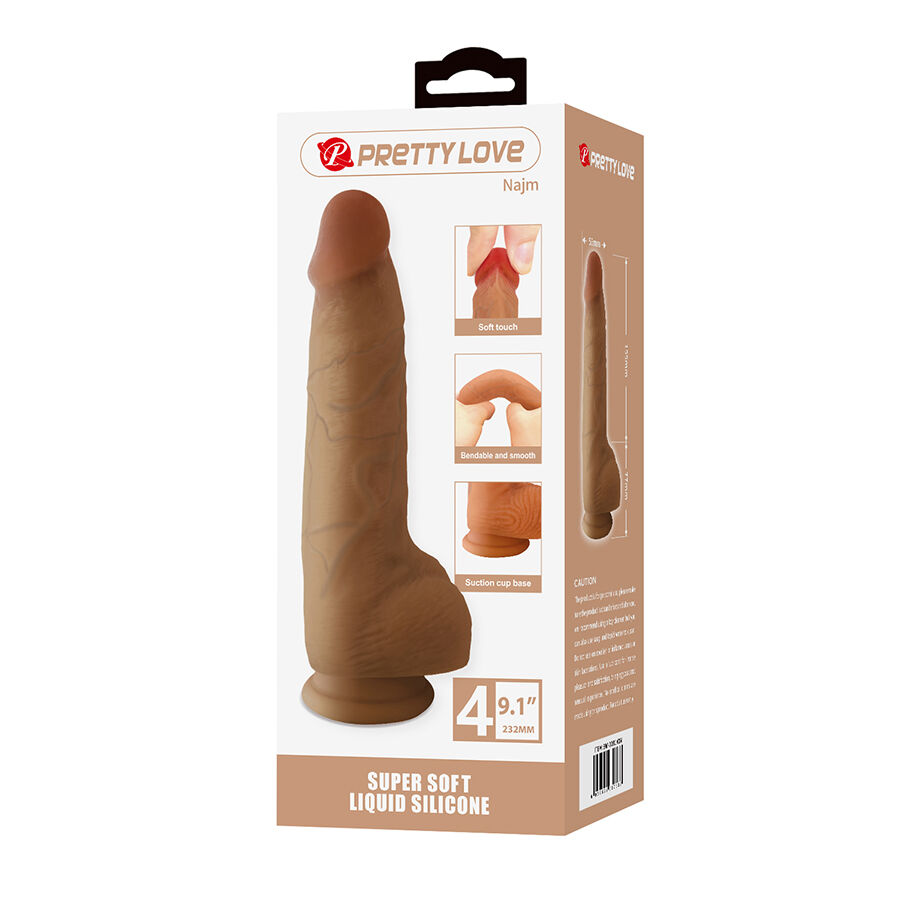 PRETTY LOVE - NAJM DILDO REALISTA COM VENTOSA 23,2 CM -Ø- 5,5 CM - Image 8