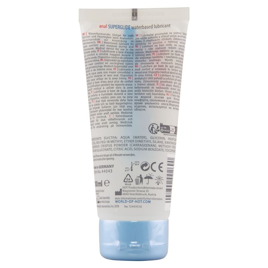 HOT - ANAL SUPERGLIDE LUBRIFICANTE LÍQUIDO PARA PRAZER ANAL 100 ML - Image 2