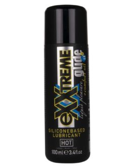HOT – EXXTREME GLIDE LUBRIFICANTE À BASE DE SILICONE + ÓLEO CONFORTANTE A+ 100 ML