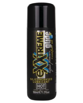 HOT – EXXTREME GLIDE LUBRIFICANTE À BASE DE SILICONE + ÓLEO CONFORTANTE A+ 50 ML