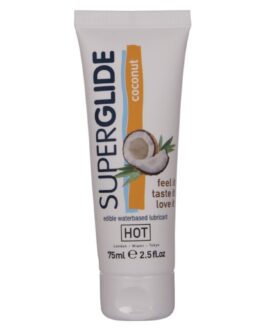 HOT – SUPERGLIDE LUBRIFICANTE COMESTÍVEL À BASE DE ÁGUA COM COCO 75 ML