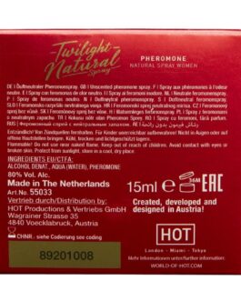 HOT – FEROMÔNIO CREPÚSCULO NATURAL PARA MULHERES 15 ML
