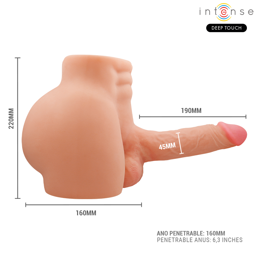 Toque profundo e intenso - Torso Richie com ânus e dildo realista com função de empurrar e vibrar, controle remoto, 4,7 kg - Image 8