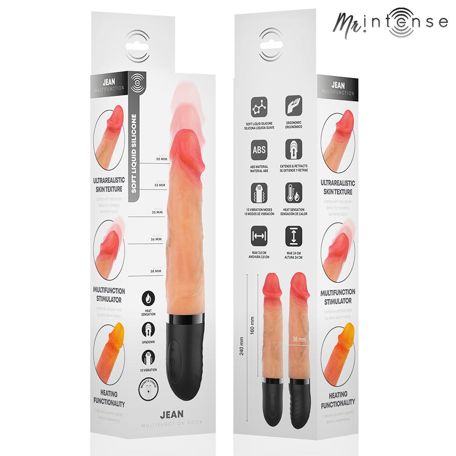 MR INTENSE - VIBRADOR JEAN UP&DOWN DE SILICONE COM EFEITO DE CALOR 24 CM -Ø- 3,8 CM - Image 7